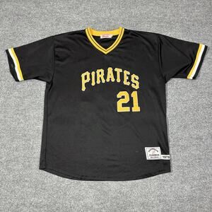 Roberto Clemente Pittsburgh Pirates Throwbacks Classic Black Jersey SIZE 60